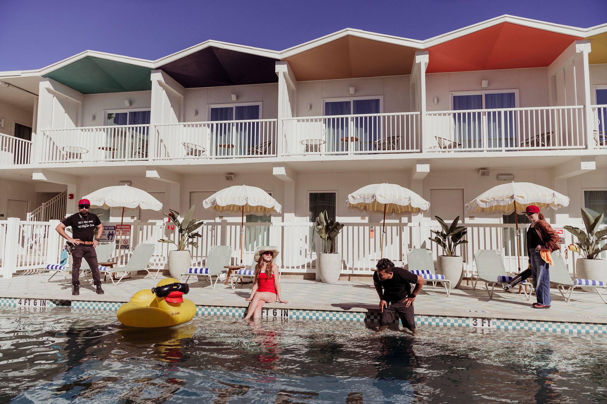 Behind the scenes 5 on the Predictably Unpredictable shoot for Hotel Lucine
