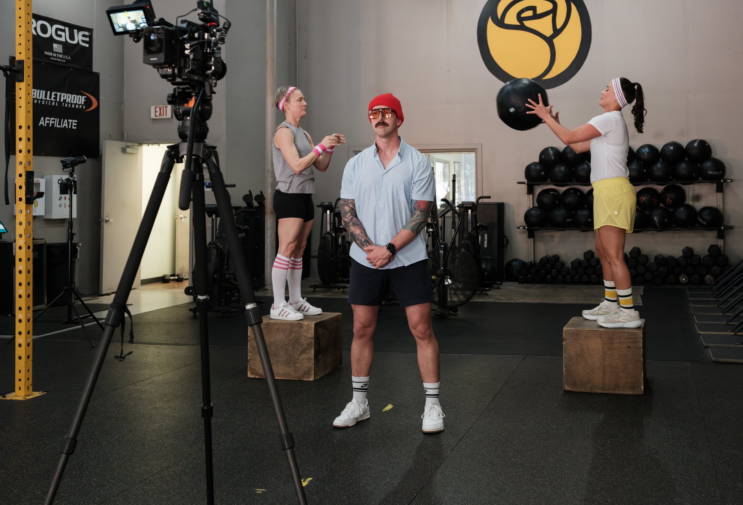 Behind the scenes 2 on the Good Form shoot for Yellow Rose Fitness